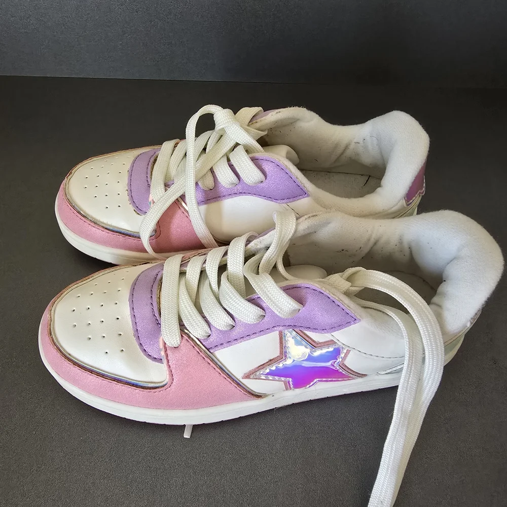 The Children's Place Pink and Purple Star Sneakers